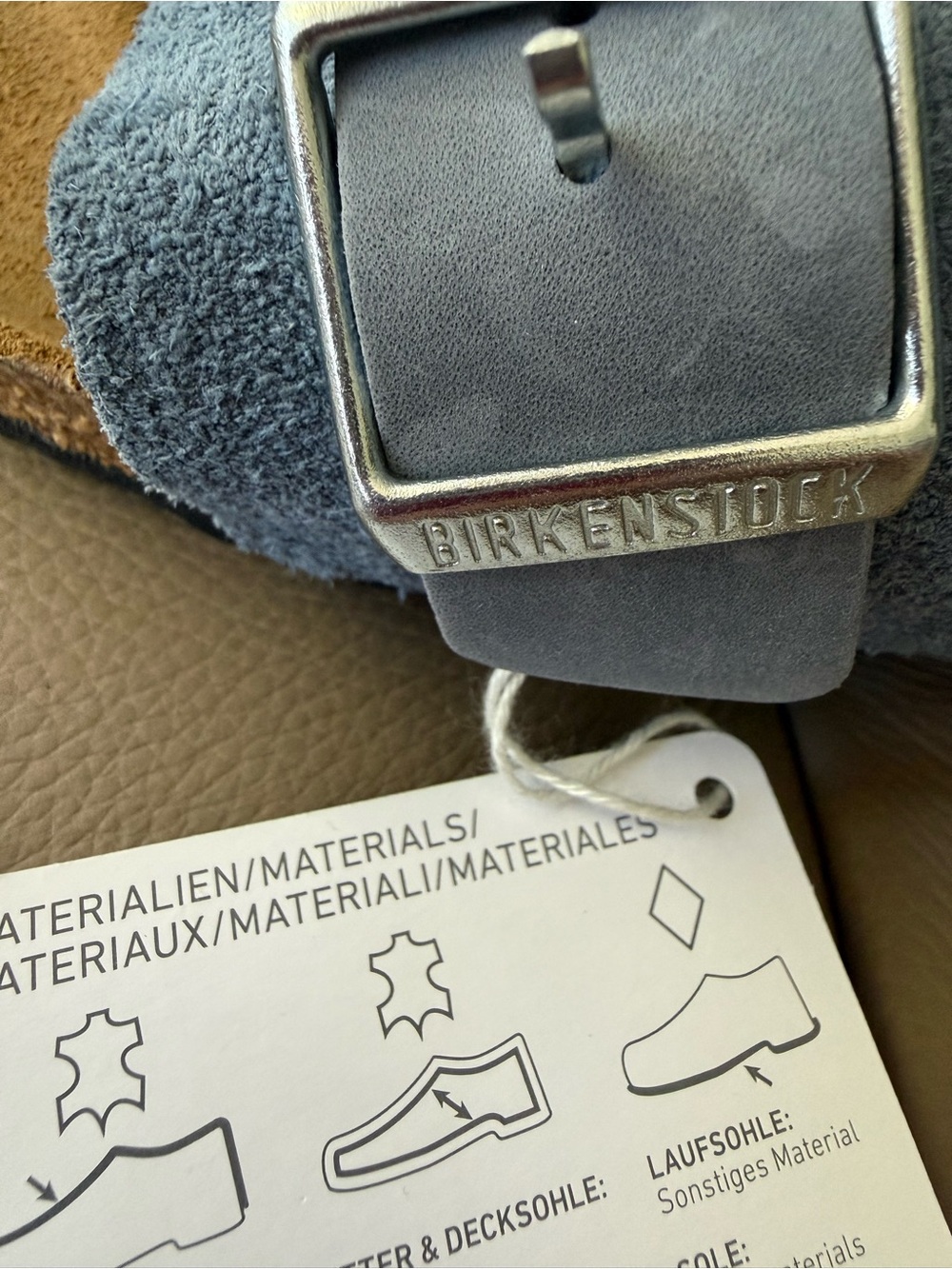 NWT Birkenstock women blue Braided Suede Slide Sandals size 9 - Picture 7 of 9